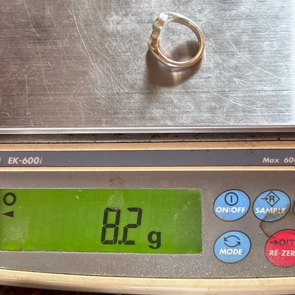 VTG Solid Sterling Silver 925 Freeform Abstract Design Band Ring Size 7.25 - Picture 8 of 8